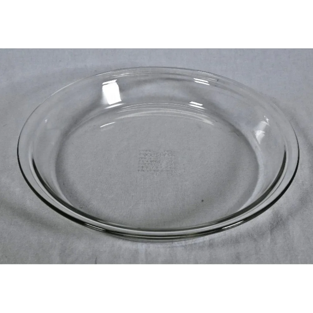 Vintage 1970s Pyrex Clear Glass Pie Plate Baking Dish #209 9-7/8